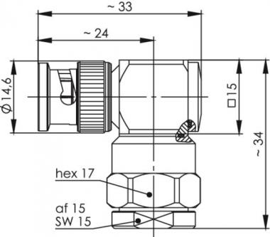 TEGA BNC-KabelwinkelStecker  J01000B1195 