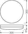 LEDV SF COMPACT IP65 IK10 weiss D=300mm 