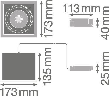 LEDV SP MULTI 1X30W/3000K FL WT/BK 