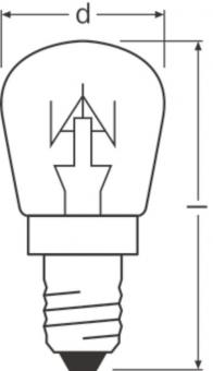 OSR Birnenformlampe 15W E14 klar 