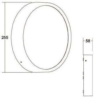 BRUM Wandleuchte EYE schwarz    10036183 