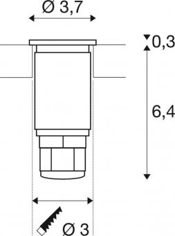 SLV DASAR LED MINI Bodeneinbau-   233540 