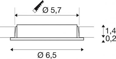 SLV Downlight DL 126 LED rund     112225 
