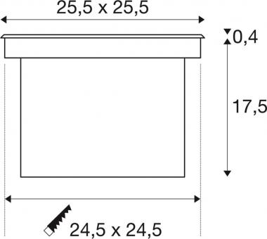 SLV DASAR LED SQUARE              229381 