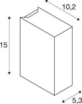 SLV QUAD 2 XL Wandleuchte eckig   232445 