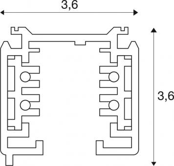 SLV 3-Phasen Stromschiene sw      175030 
