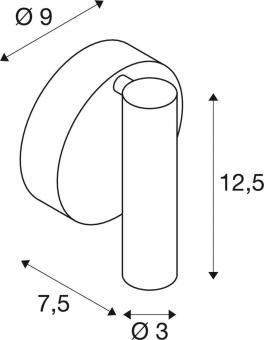 SLV Wandspot KARPO 30 weiß        152341 