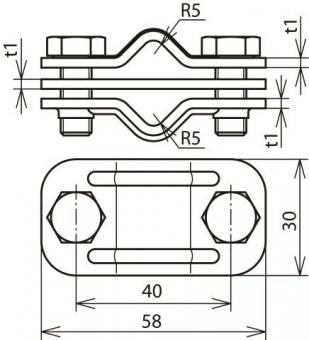 DEHN UNI-Trennklemme UTK 8.10 8.10 ZP CU 