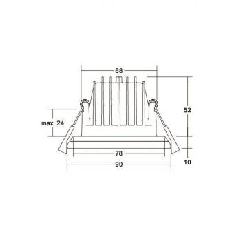 Brumberg LED-Einbaudownlight 10 39338173 
