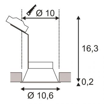SLV HORN-T 1xGU10 mattweiß        113141 