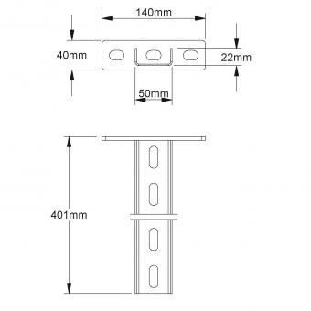 NIED Hängestiel verzinkt           400MM 