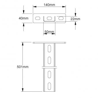 NIED Hängestiel verzinkt           500MM 