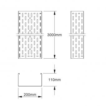 NIED Kabelrinne feuerverzinkt RL110.200F 