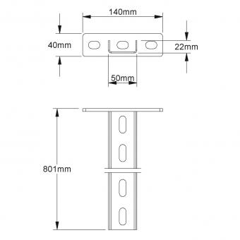 NIED Hängestiel                    800MM 