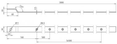 Dehn 860330 AF     AF 30X3.5 V4A ZW 3000 