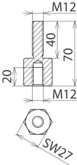 Dehn 705504 AS SCHR   AS SCHR M12 M12 40 