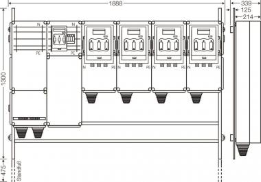 Hensel Ladeverteiler f. Mi EV 140kW 4001 