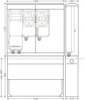 Hensel Ladeverteiler f. Mi EV 140kW 2010 
