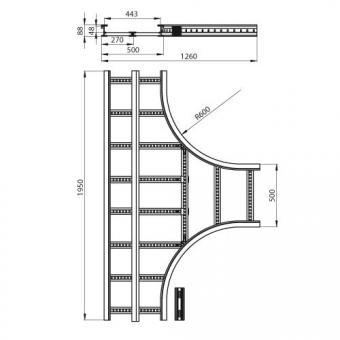 T-Abzweiger halogenfrei grau 85x500 R600 