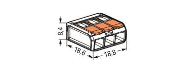 WAGO 221-413 COMPACT-Verbindungsklemme, 
