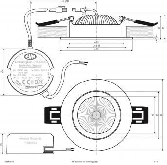 EVN Einbaustr IP54 schwenk dim  PERFORMA 