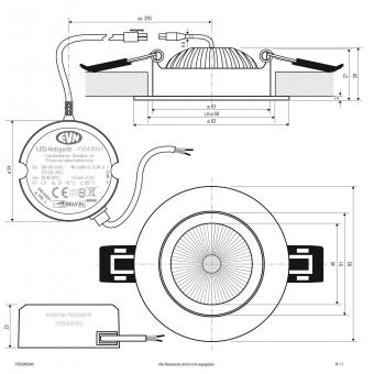 EVN Einbaustr IP54 schwenk dim  PERFORMA 