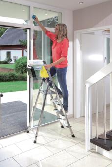 KRAU SECURY Alu-Leiter 4 Stufen   126528 