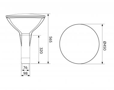 Opple LED PostTop-P1-33W    708000000100 