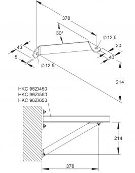 Niedax Stützblech f.Strut 41  SBHKC 96 F 