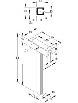 Niedax GFK-Hängestiel        FPES 400/AC 