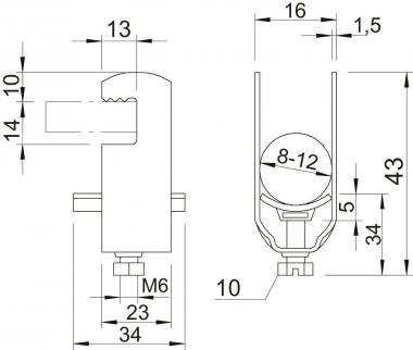 OBO 2056F 12 FT Bügelschelle 8-12mm St 