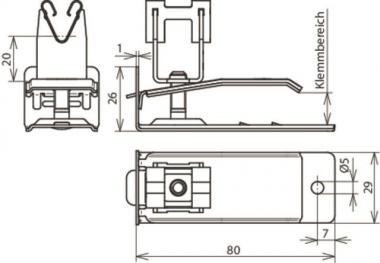 DEHN Dachleitungshalter Niro mit  206399 