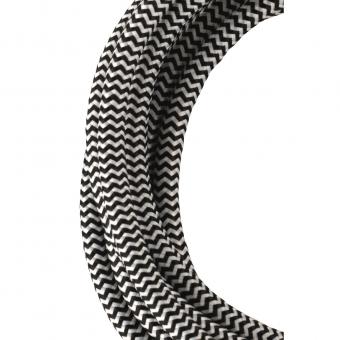 BAIL Textilkabel 2x0,75mm schwarz/weiss 