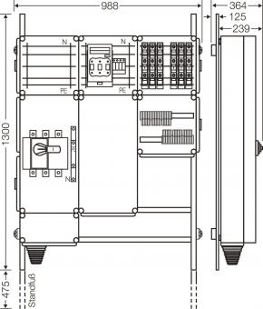 Hensel Ladeverteiler f.6 Mi EV 11kW 6001 
