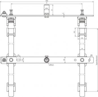 DEHN Halter 2-fach m. Spannband   123116 