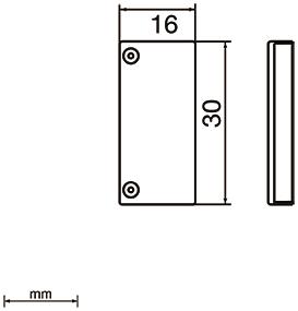Unex Endstück 20x30mm RAL9010    78393-2 