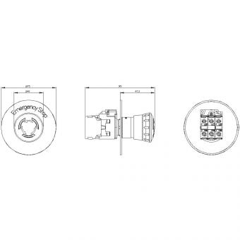 Siemens NOT-HALT Pilz 3SU1158-1HB20-1PT0 