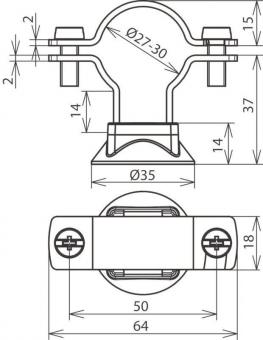 Dehn 275249 LH ZS 27 LH ZS 27 KS H10 V2A 