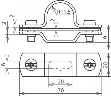 Dehn Leitungs-  LH ZS 23 H10 B6.5X16 V2A 
