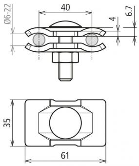 DEHN            PV 6.22 FRM10X40 STBLANK 