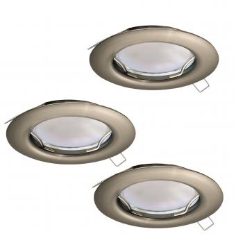EGLO SET 3xEinbauspot Nickel-Matt  94237 