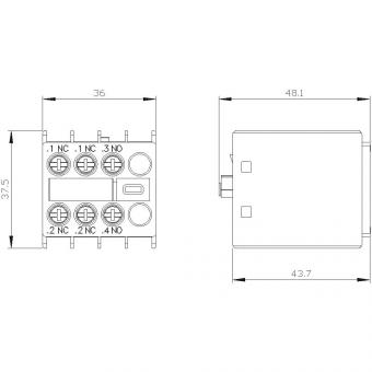 Siemens 3RH29111HA12 Hilfsschalterblock 