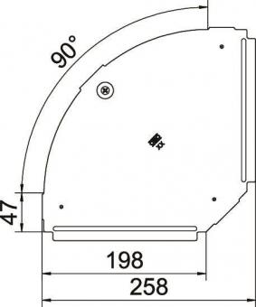 OBO RBD 90 200 DD Deckel f.90°-Bogen 
