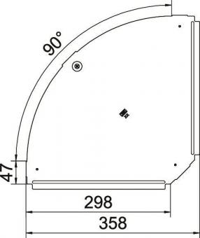 OBO RBD 90 300 A2 Deckel f.90°-Bogen 
