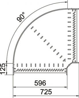 OBO RB 90 160 FS Bogen 90° f.Kabelrinne 