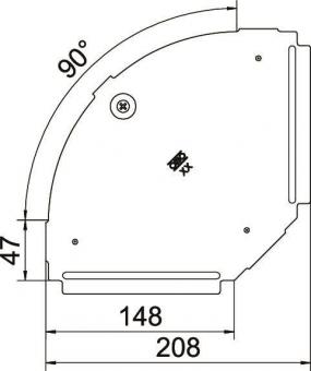 OBO RBD 90 150 FS Deckel f.90°-Bogen 