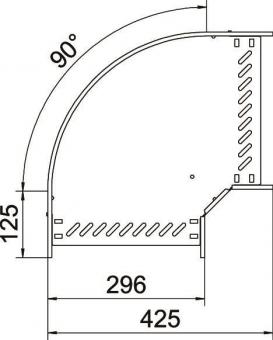 OBO RB 90 830 FS Bogen 90° f.Kabelrinne 