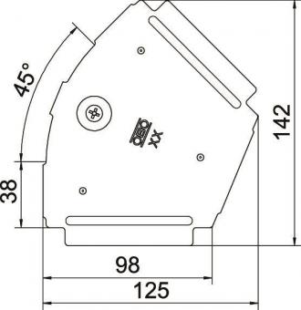 OBO RBD 45 100 FS Deckel f.45°-Bogen 