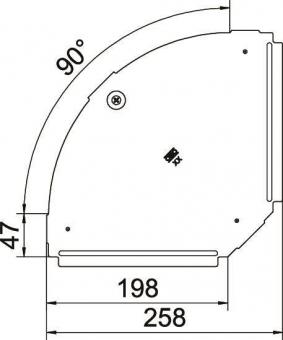 OBO RBD 90 200 FS Deckel f.90°-Bogen 