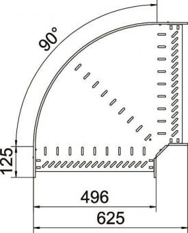 OBO RB 90 150 FS Bogen 90° f.Kabelrinne 